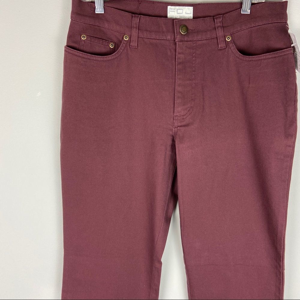 Nwt Straight leg burgundy red trousers pants jeans. French dressing